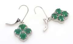 Sweet Emerald Earrings in Sterling Silver