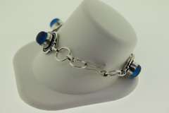 Silver-Tone Quartz Gemstone Bracelet
