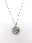 Great Sterling Silver Circular Pendant Necklace
