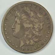 Rare 1880-CC Morgan Silver Dollar in upper end circ