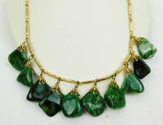 Vintage Green Jade Cha-Cha Necklace