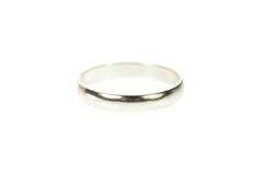 Platinum 3.1mm Classic Simple Rounded Wedding Band Ring