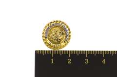 10K Yellow Gold Enamel Douglas Aircraft Co Sapphire Lapel Pin/Brooch