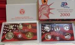 2000 Silver PROOF Set, w/State Qtrs