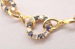 Vintage 2ctw Sapphire & Diamond Necklace, 14k