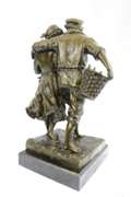 Farmers Couple in love Bronze Sculpture