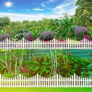 24Pcs Flexible Plastic Garden Picket Fence Lawn