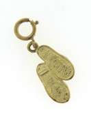 Cute Flip Flop Yellow Gold Charm