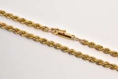 Popular 18" 14k Hollow Rope Necklace