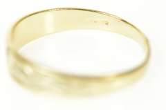 14K Yellow Gold Men's Retro Diamond Floral Wedding Band Ring