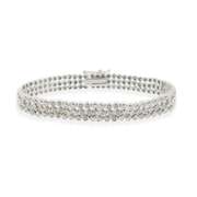 Sterling Silver 1ct Diamond Three Row Bracelet