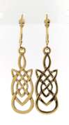 Beautiful Yellow Gold Celtic Knot Earrings