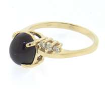 Favorite Pink Tourmaline Cab and Diamond Ring