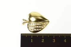 14K Yellow Gold 0.57 Ctw Diamond Classic Heart Love Pendant