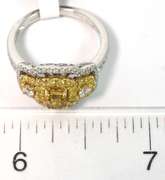 Extravagant White & Yellow Diamond Ring in 14KT White Gold