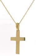 Gorgeous Yellow Gold Cross Pendant on Chain