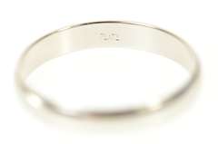 Platinum 3.1mm Classic Simple Rounded Wedding Band Ring