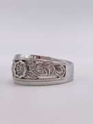 14kt Solid White Gold Diamond Ring
