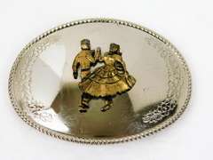 Vintage Square Dancing Belt Buckle