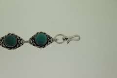 Silver-Tone Quartz Gemstone Bracelet