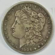Very handsome 1904-S Morgan Silver Dollar. Key date
