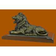 African Lion Bronze Sculpture