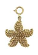 Amazing Yellow Gold Star Fish Charm