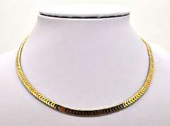 14KT TRI COLOR LADIES OMEGA NECKLACE.