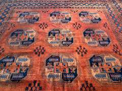 MAGNIFICENT VINTAGE AFGHAN RUG 9.5x11.5