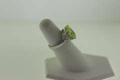 Sterling Silver Light Green Gemstone Ring