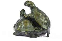 Turtle Reptile Garden Bronze Sculpture