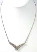 Sparkling Diamond Necklace in 10KT White Gold