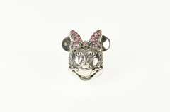 Sterling Silver Pandora Disney Shimmering Minnie Clip Charm/Pendant