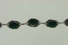 Silver-Tone Quartz Gemstone Bracelet