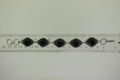 Silver-Tone Quartz Gemstone Bracelet