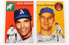 2 Topps 1954 Baseball Cards