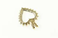 10K Yellow Gold Diamond Classic Simple Heart Love Symbol Pendant