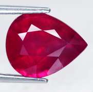 Beautiful 3.28ct pear cut imperial red Ruby