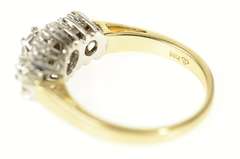 14K Yellow Gold 0.60 Ctw Classic Diamond Halo Engagement Ring