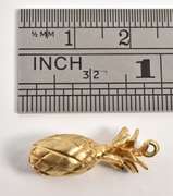Detailed Gold Pineapple Charm