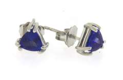 Graceful White Gold Tanzanite Stud Earrings