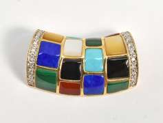 Colorful Mosaic Style 14k Slide or Pendant