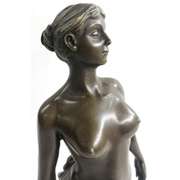 NUDE GIRL BRONZE SCULPTURE