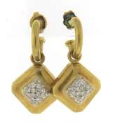 Divine 18kt Pave Diamond Dangle Drop Earrings