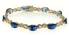 Sterling Silver London blue Topaz Bracelet