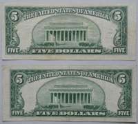 Circulated $5 Star US Notes 1953  & 1953