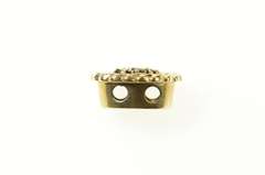 10K Yellow Gold Oval Rope Trim Sapphire Slide Bracelet Charm/Pendant