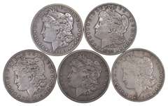 Lot (5) 1903-S Morgan Silver Dollars