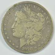 Key date 1878-CC Morgan Silver Dollar. 1st Year 'CC'