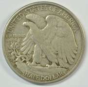 Nice XF 1938-D Walking Liberty Half Dollar. Key date